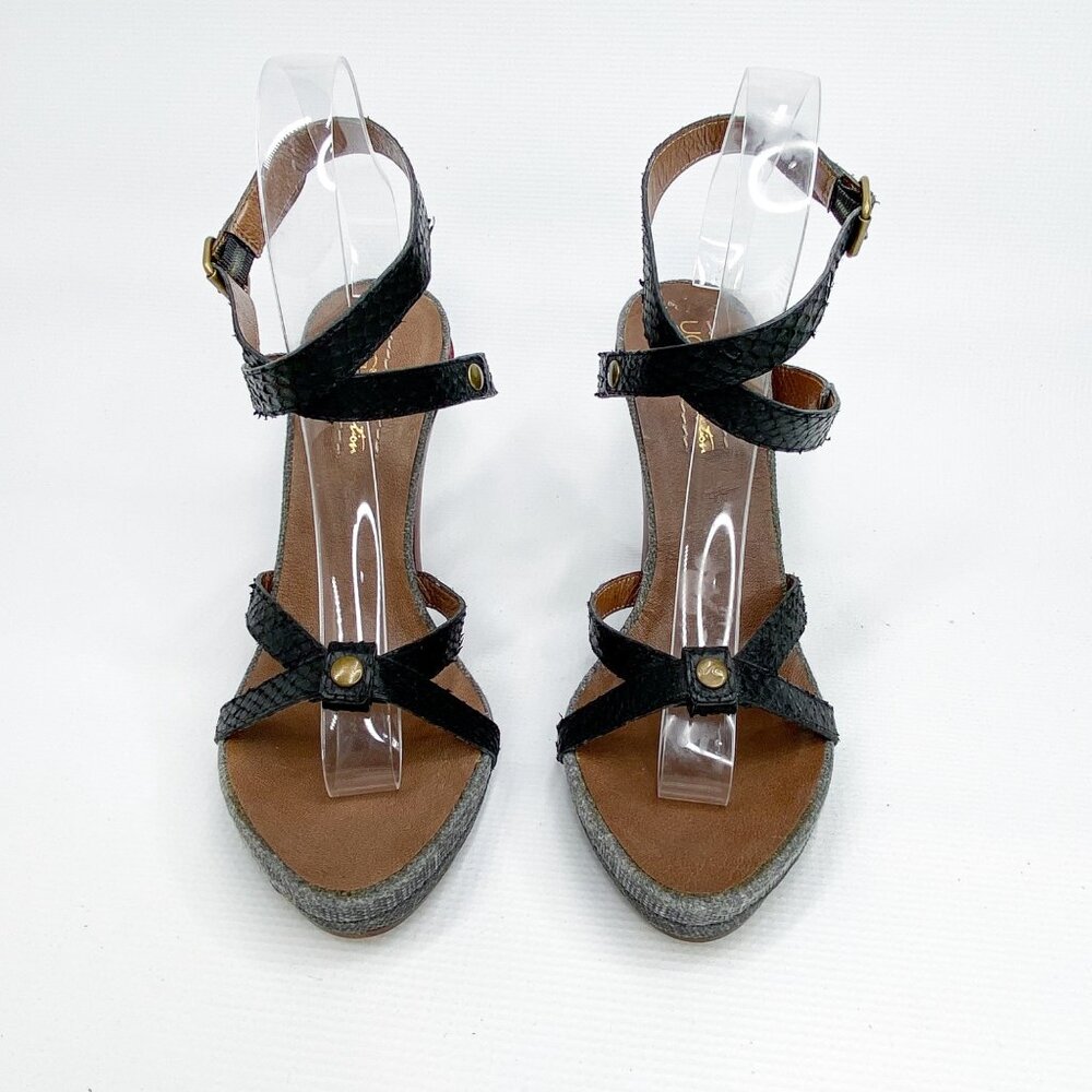 UGG Platform Gray Open Toe Heels‎ 8.5